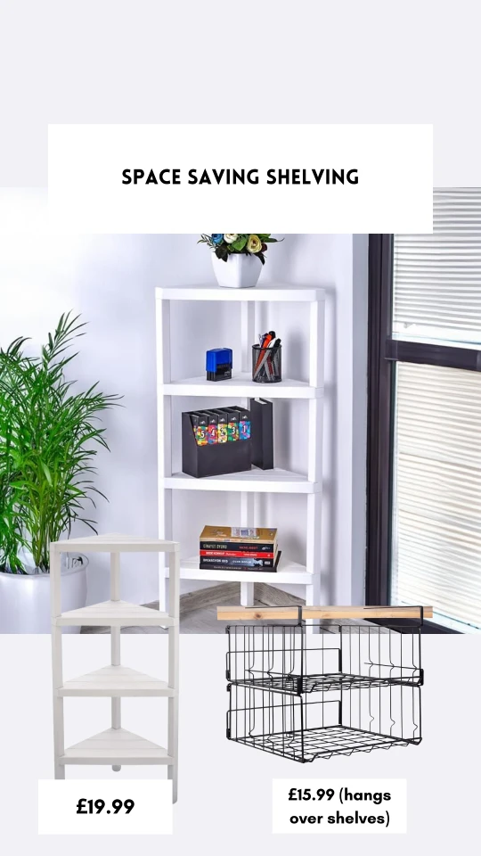 uni room storage ideas - space saving shelving