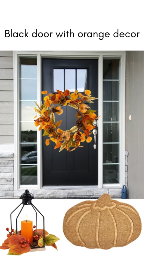 black door wreath ideas for autumn