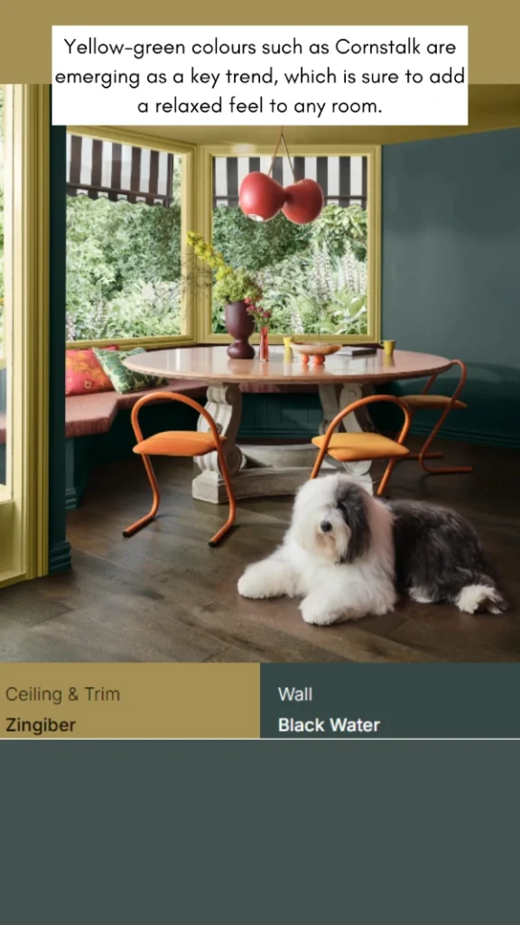 dulux colour trends 2025 - yellow and green