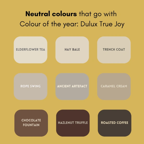 neutral colours that go with dulux true joy