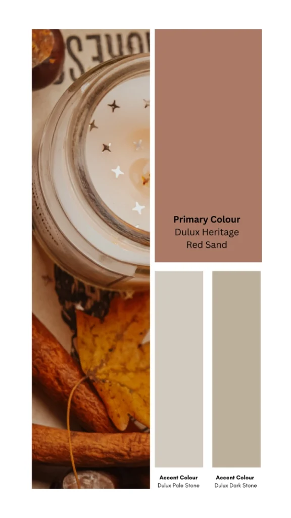 red colour scheme for autumn home aesthetic