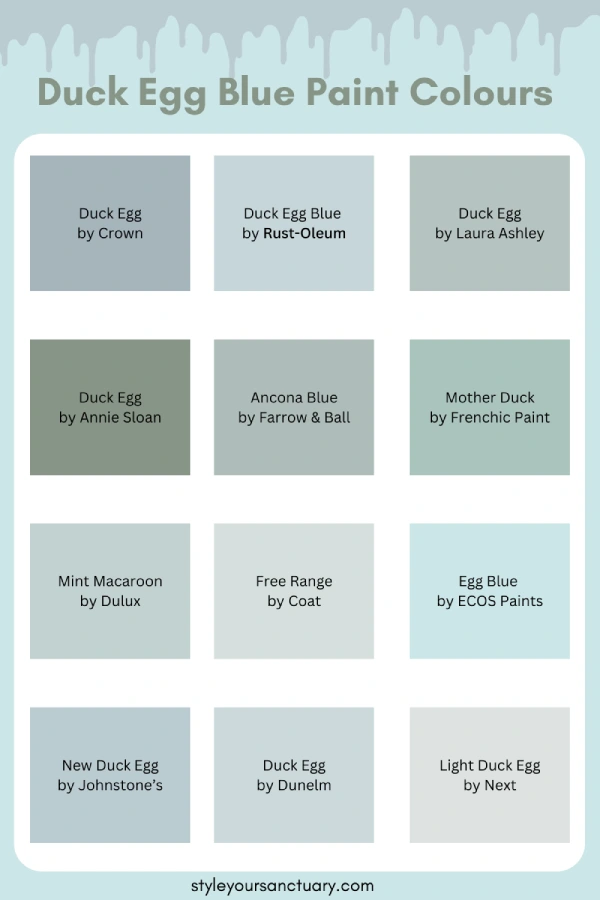 Duck Egg Color Code