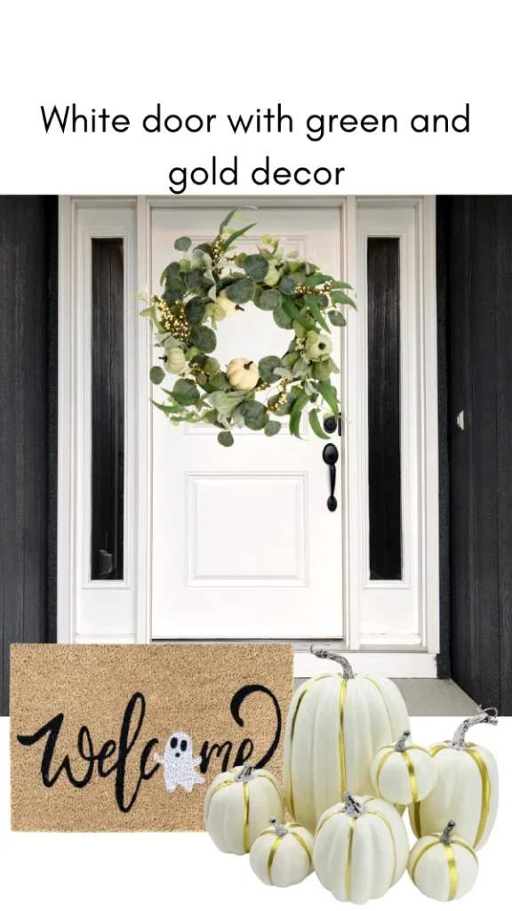 white door wreath ideas for autumn