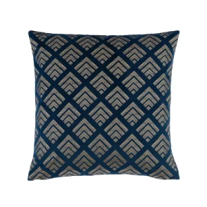 blue and metallic art decor cushion for living room