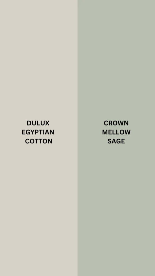 dulux egyptian cotton and crown mellow sage