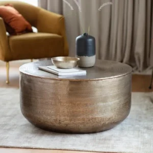 metallic coffee table for living room