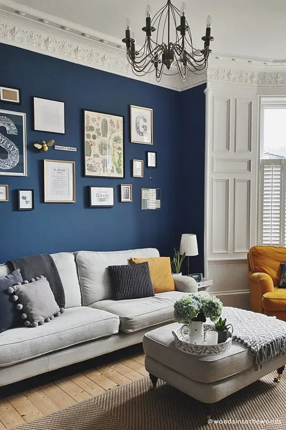 farrow and ball stiffkey blue paint colour for living room