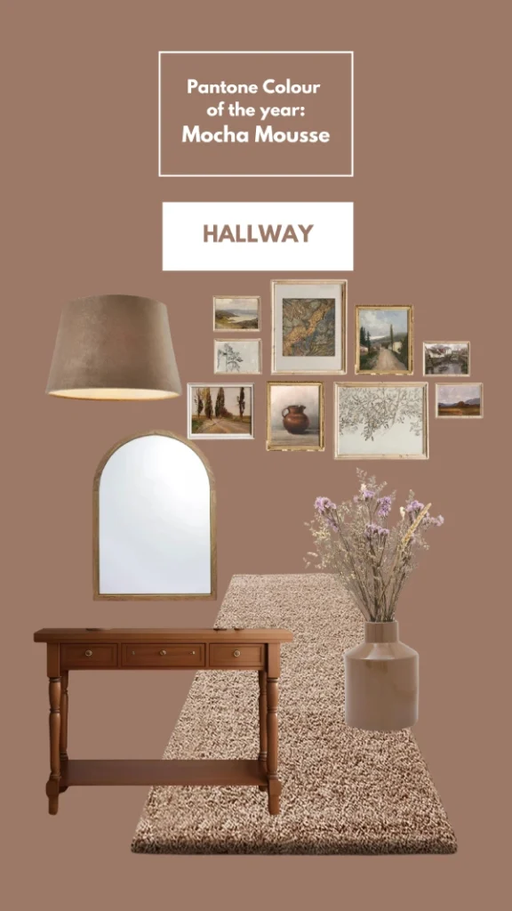 Mocha Mousse Hallway Ideas