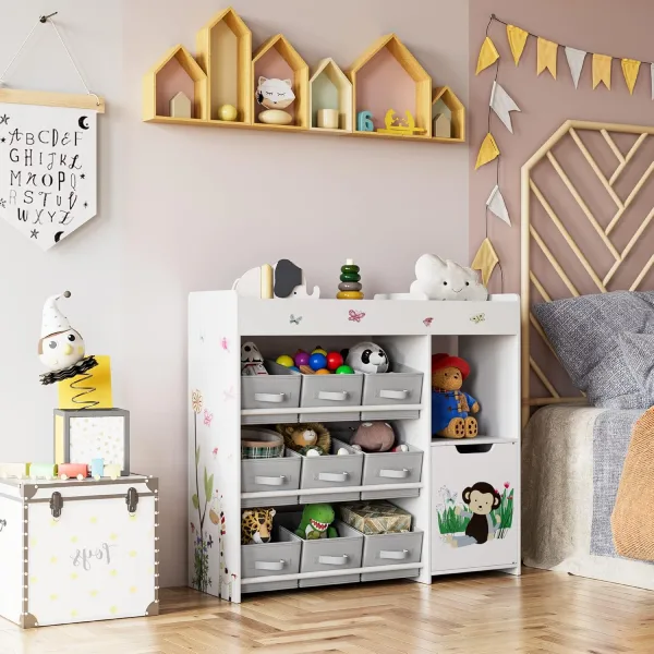 toy storage unit idea for kids bedroom