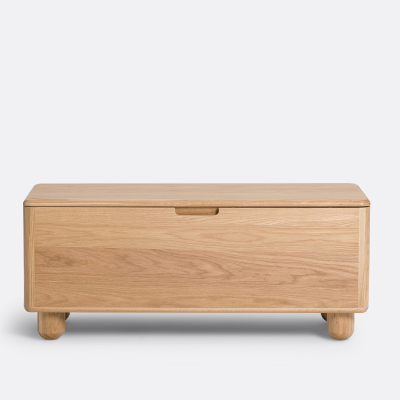 Oak storage bench