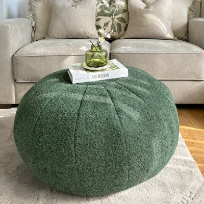 Scandi coffee table pouffe for living room