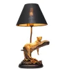 Tiger on a Branch Table Lamp for Living Room