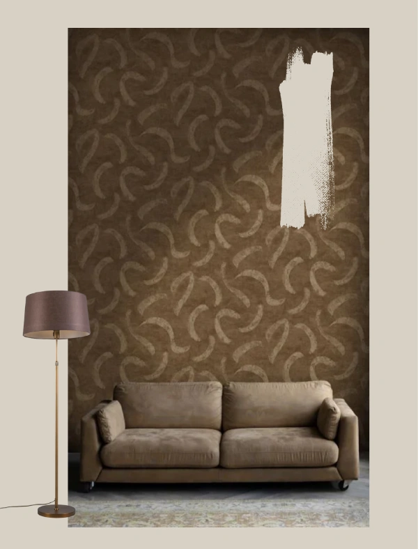 brown wallpaper to go with Dulux Egyptian Cotton Paint