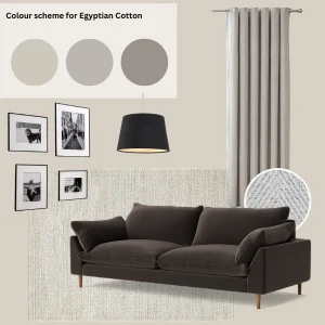 curtains to go with black decor in living room with egyptian cotton walls - light grey curtains