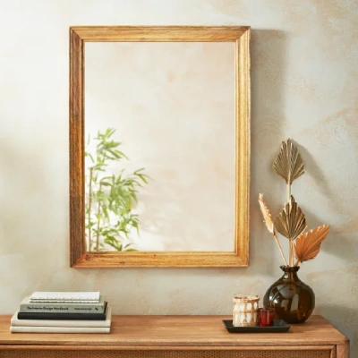 Rustic Wood Mirror Living Room