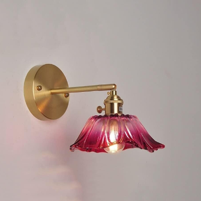 floral pink wall light living room