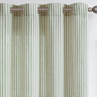 green and white curtains living room