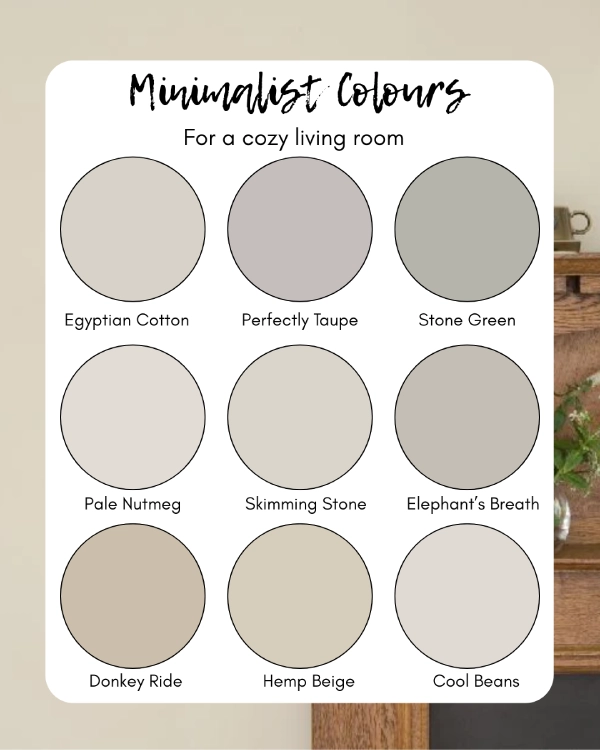 Beige and taupe minimalist paint colours