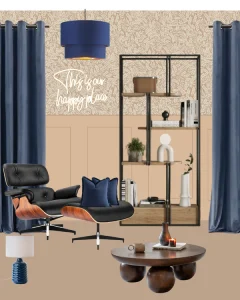 cozy reading nook mood board using farrow and ball faded terraccotta