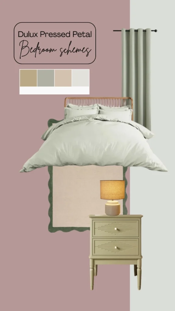 colours that go with dulux pressed petal - sage green