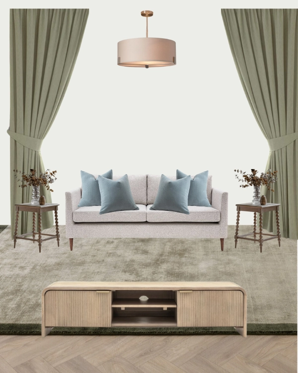 earthy colours for a minimalist living room