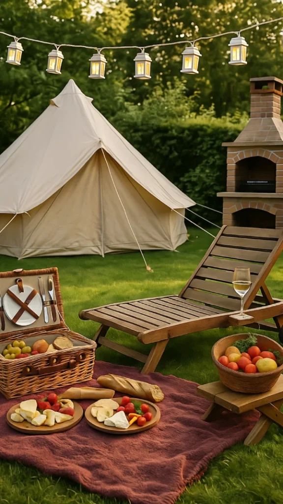 Glamping festival garden party idea