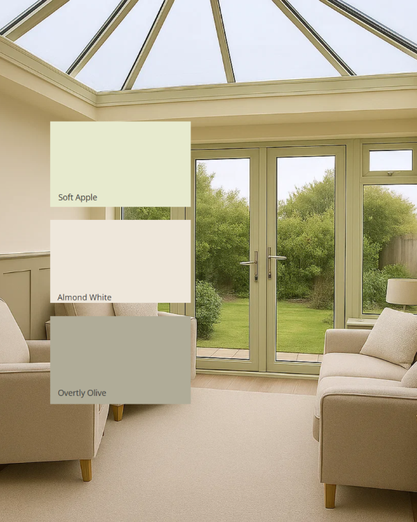 Light green conservatory idea