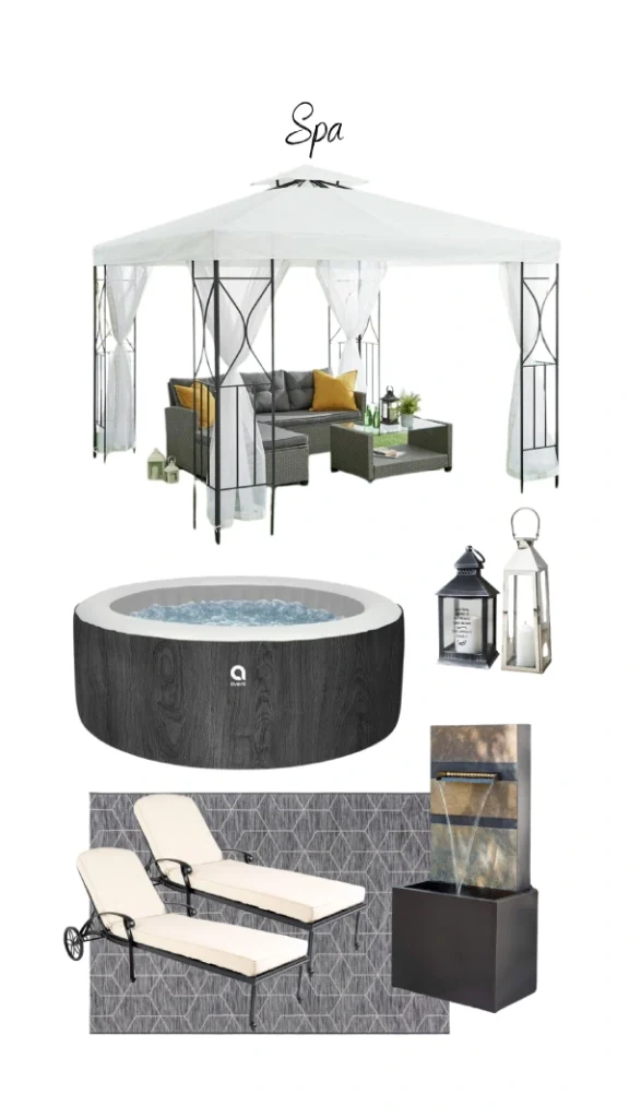 Spa theme festival garden party mood board