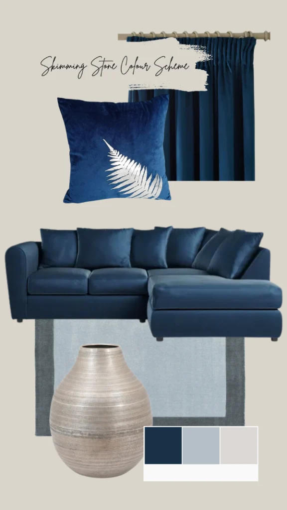 blue sofa to go with skimming stone farrow and ball