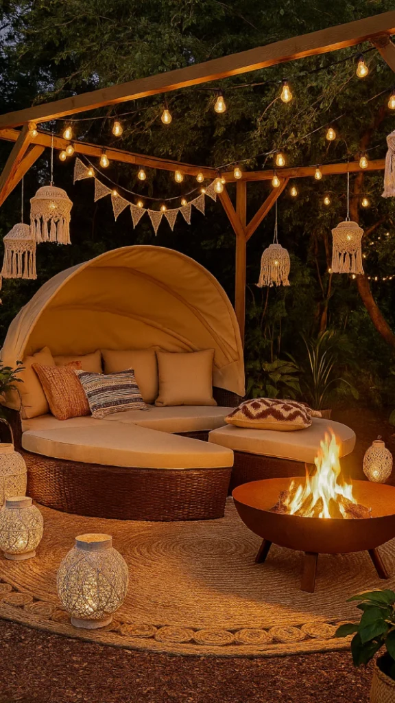 boho festival garden idea