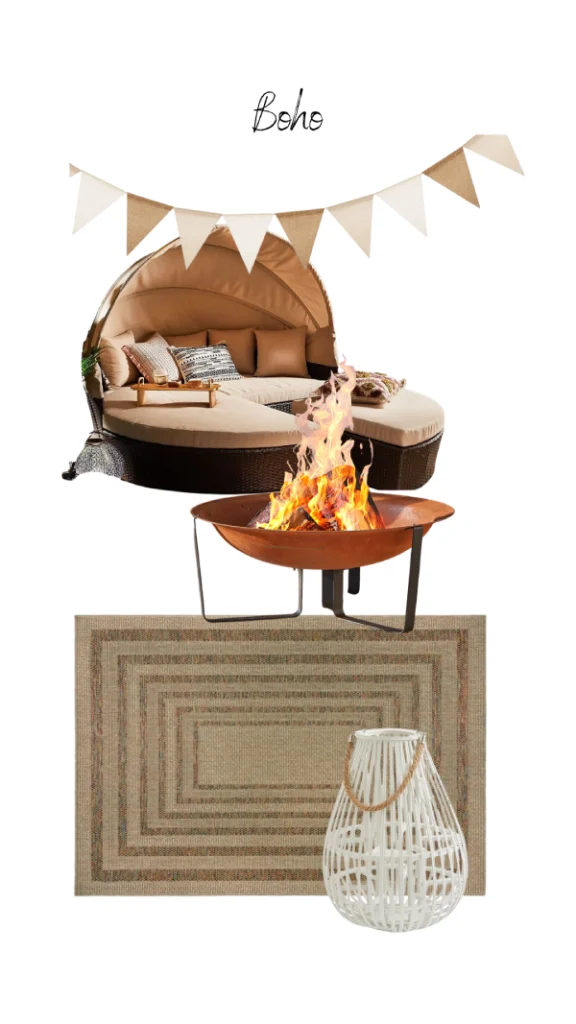 boho festival garden idea mood board