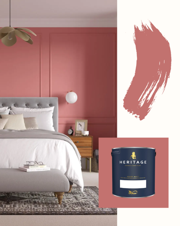 coral bedroom ideas using dulux coral pink paint