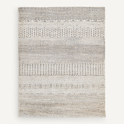 neutral pattern rug for a coastal living room