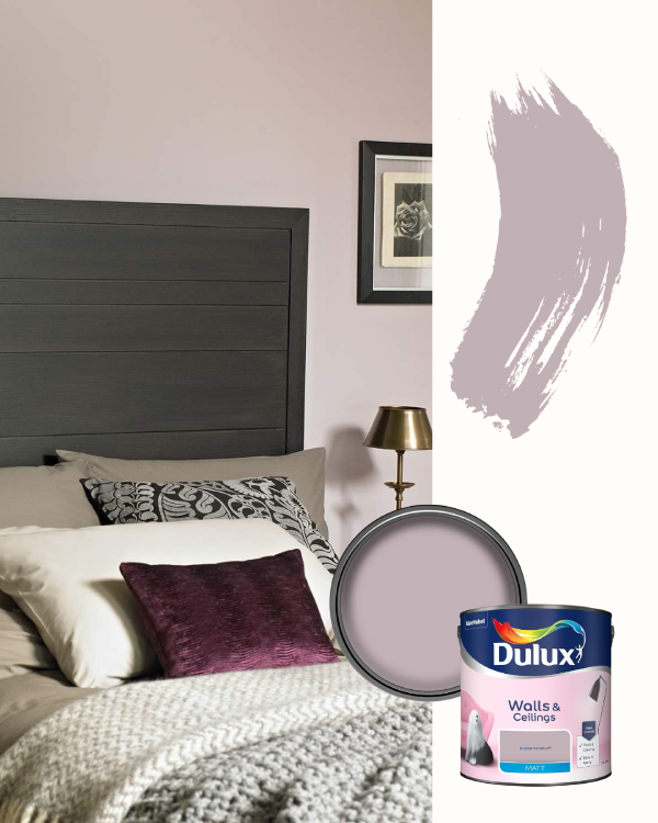 purple bedroom ideas using dulux frosted fondant