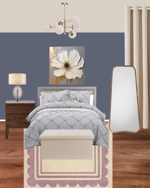 Farrow & Ball Stirabout and Wine Dark Moody Bedroom - Image 2