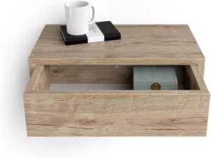 floating bedside table for small bedrooms