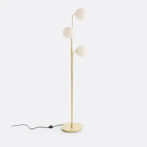 floor lamp gold and white for living room