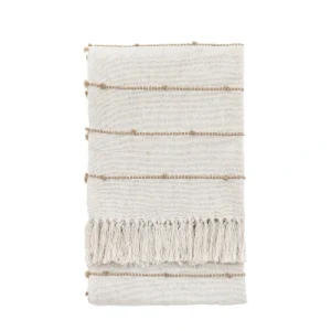 neutral stripe throw for bed