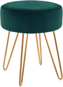 teal and gold dresser chair for bedroom