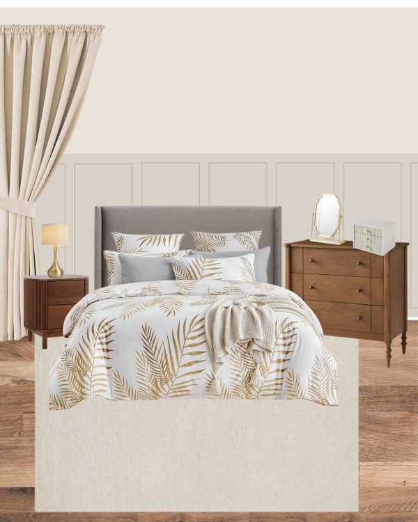 Cozy neutral bedroom - Dulux Summer Linen & Egyptian Cotton - Image 4