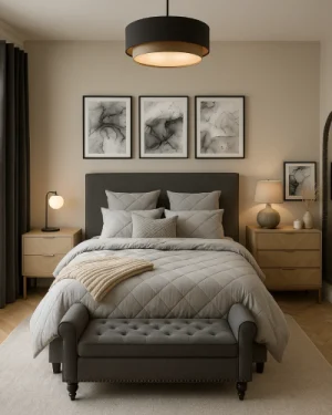 dulux pebble shore bedding ideas