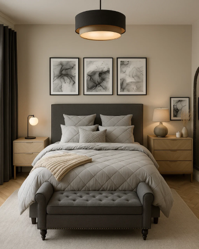 dulux pebble shore bedding ideas