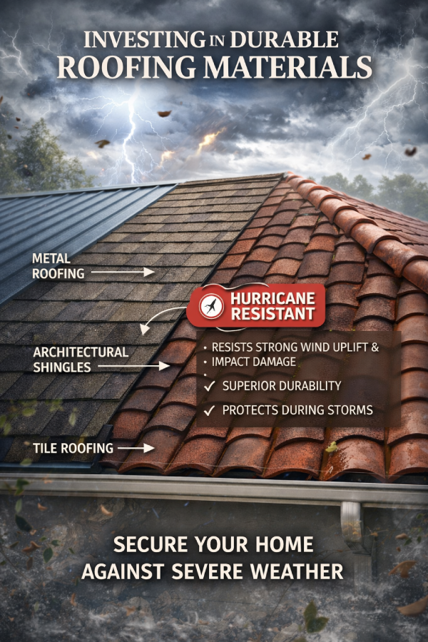 durable materials to use when building a roof infographic