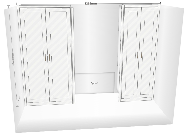 shaker doors fitted wardrobes between fireplace