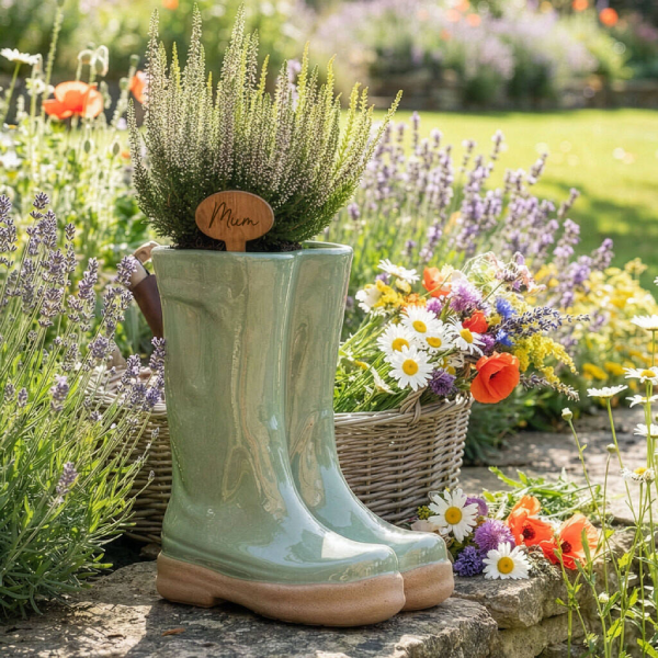 gardening boot planter for mums that love gardening - mothers day gift ideas