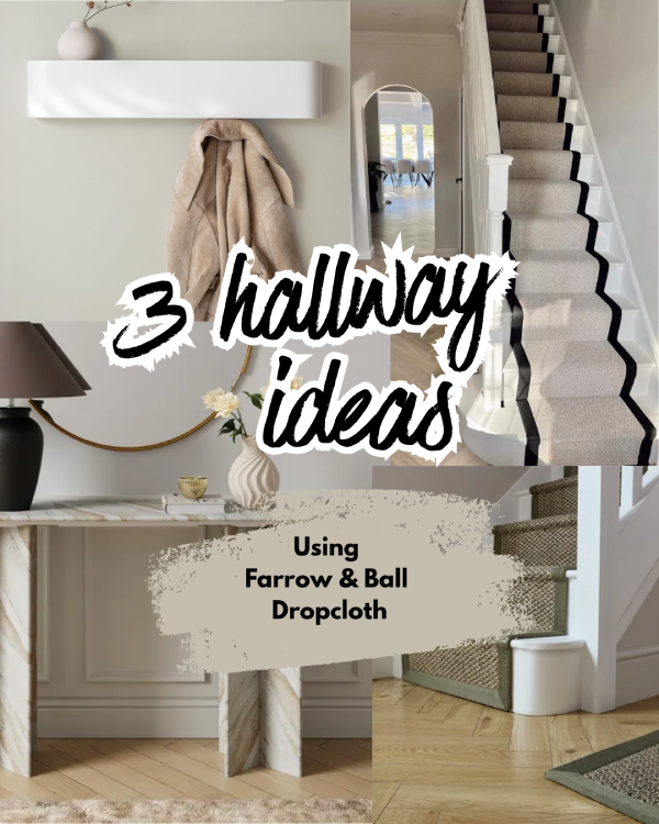 3 farrow and ball dropcloth hallway ideas