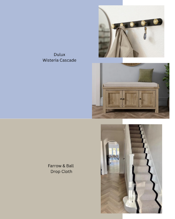 farrow and ball dropcloth hallway ideas