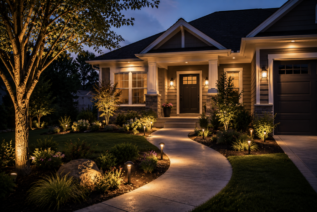 how outdoor lighting can make your house look luxurious and expensive