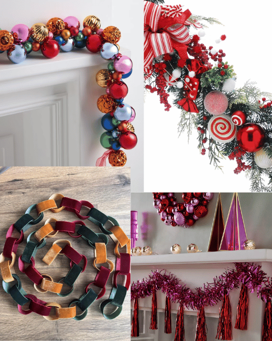colourful gardlands for christmas decoration - playful christmas quiz results