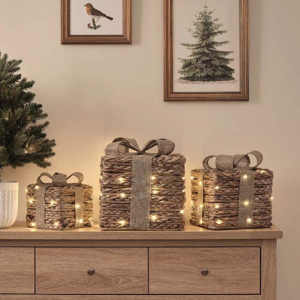 indoor christmas light decor presents
